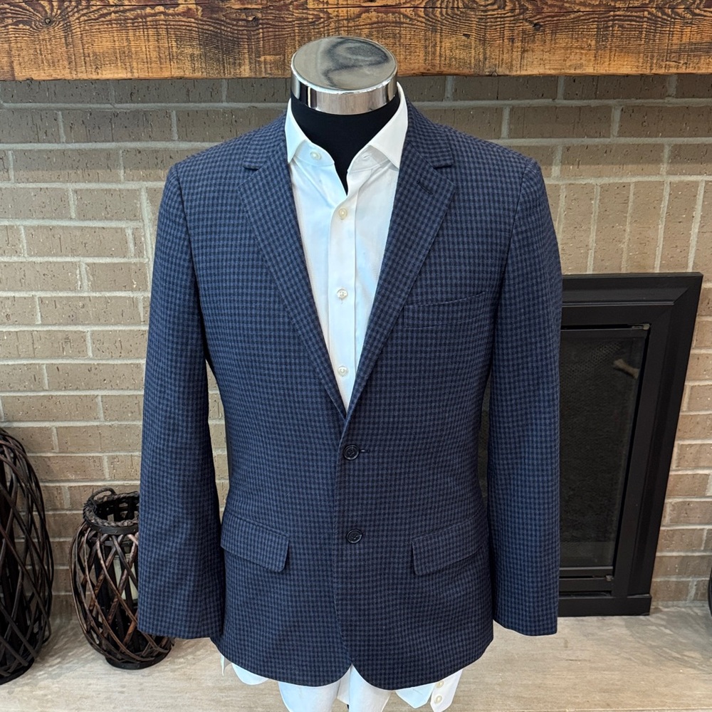 Jack Spade Navy Checkered Sport Coat